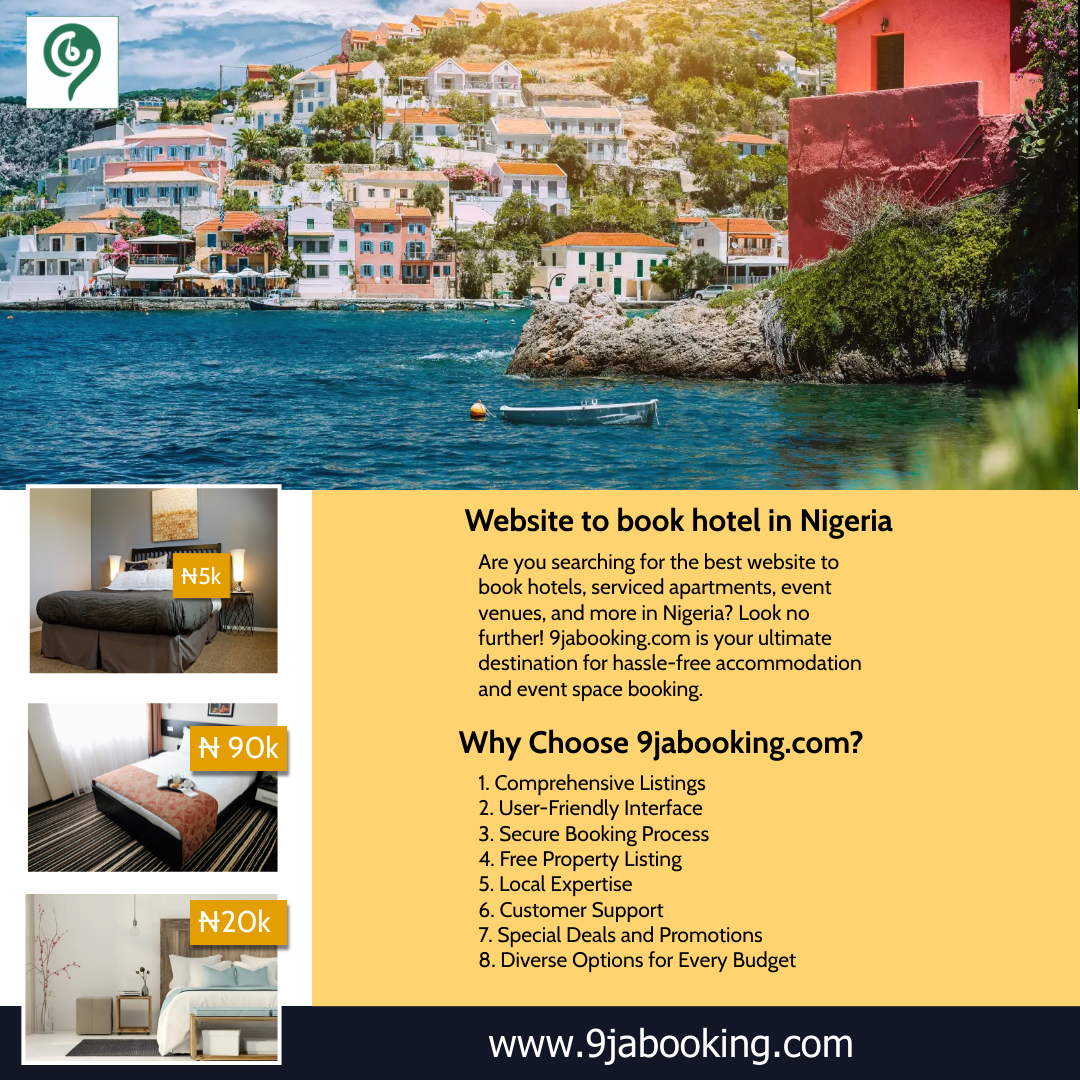 Website to book hotel in Nigeria - 9jabooking